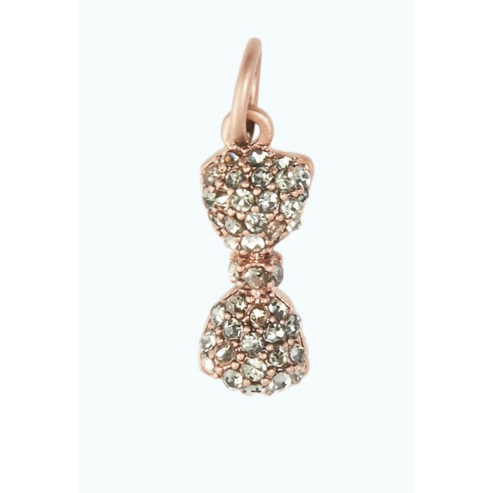 Keep Collective Keep It Pave Bow Pendant Rose Gold New